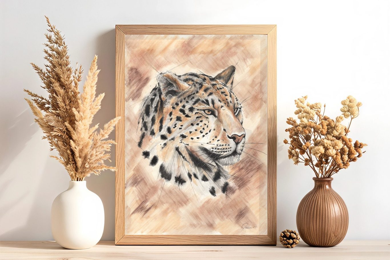 Ägypten Bleistiftkunst, eine Zeichnung von einer Ägyptischen Kriegerin